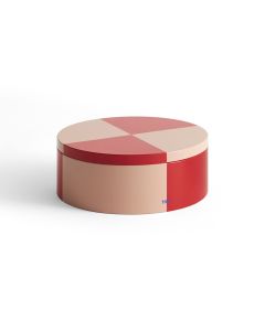 Tin Container Red/Soft Pink Round