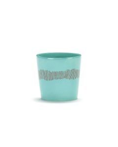 Ottolenghi Feast Swirl Coffee Cup Azure and Red Set of 4