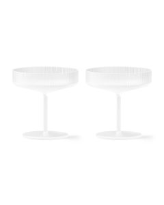 Ripple Champagne Saucer Frosted Set of 2