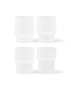 Ripple Tumbler Glasses Frosted Set of 4