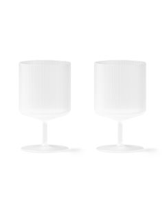 Ripple Wine Glasses Frosted Set of 2