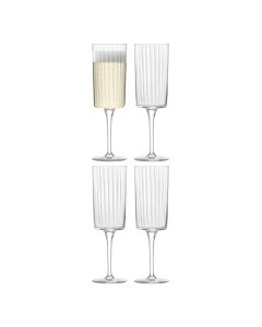 Gio Line Champagne Flute Set of 4 Clear