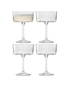 Gio Line Champagne/Cocktail Set of 4 Clear