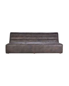 Shabby 4 Seater Sofa Destroyed Black Leather
