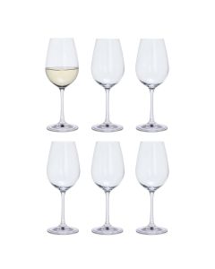 Six White Wine Glasses Set of 6