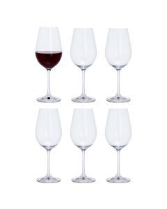 Six Red Wine Glasses Set of 6