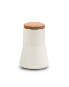 Store Jar Container Gloss Natural White Matt White Base H21cm