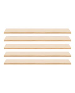Tower Shelving System Set of 5 Standard Shelves in Oak