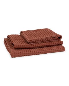 Waffle Bath Towel Red Clay 70 x 140cm