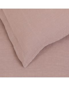 Washed Linen Dusky Pink Duvet Cover Double