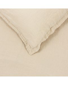 Washed Linen Natural Duvet Cover Super King