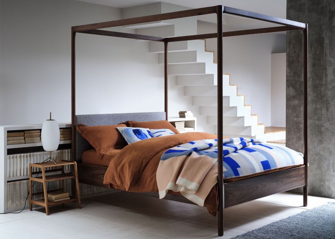 Walnut 4 poster bed sale