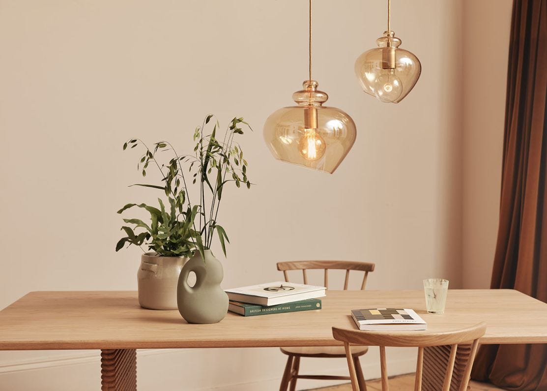 Grace Pendant Light Glass | HEAL'S (UK)
