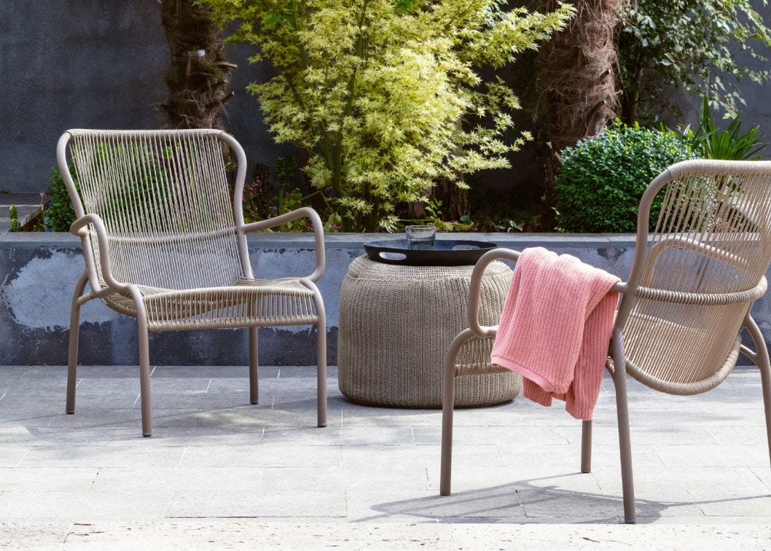 Rattan loop lounge chair sale