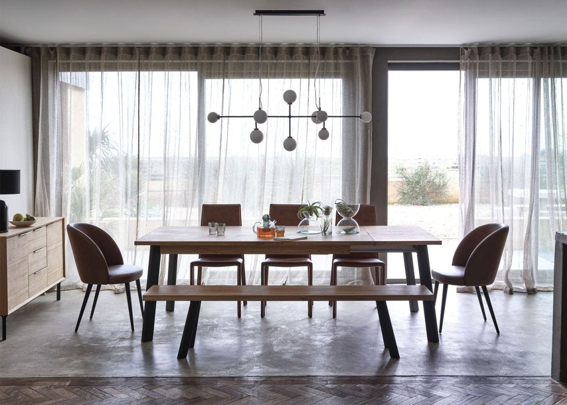 Heals leather online dining chairs