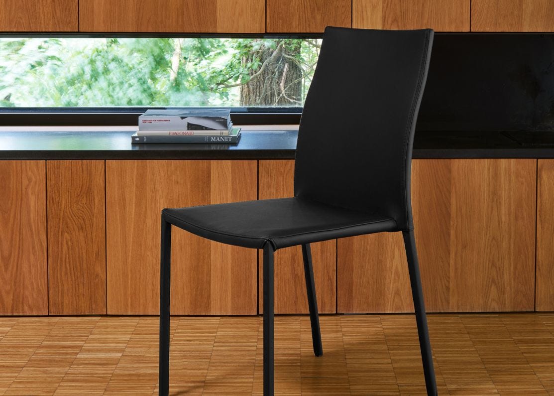 Slim leather chair outlet