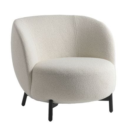 Lunam Armchair White Orsetto