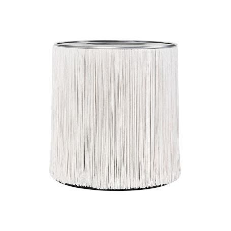 Model 597 Table Lamp Polished Aluminum/Cream Fringe