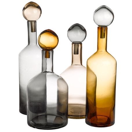 Bubbles & Bottles Set Of 4 Lustre