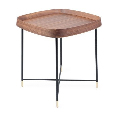 Fritz 4 Square Side Table Walnut 
