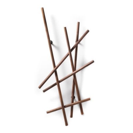 Sketch Wall Hanger Walnut Brushed Anthracite