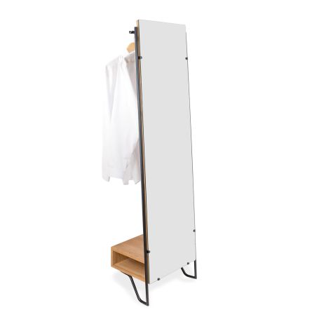 Brunel Lean Mirror with Hanging Space
