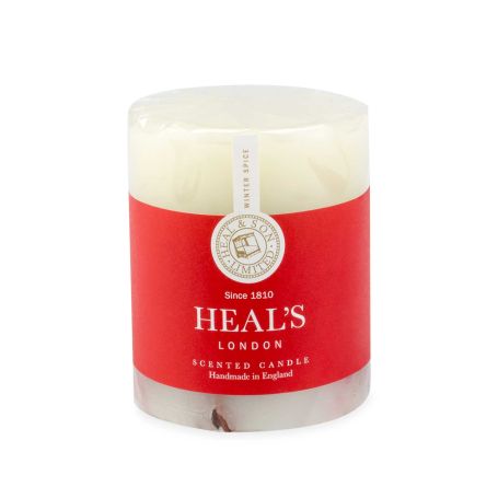 Winter Spice Short Pillar Candle with Botanicals