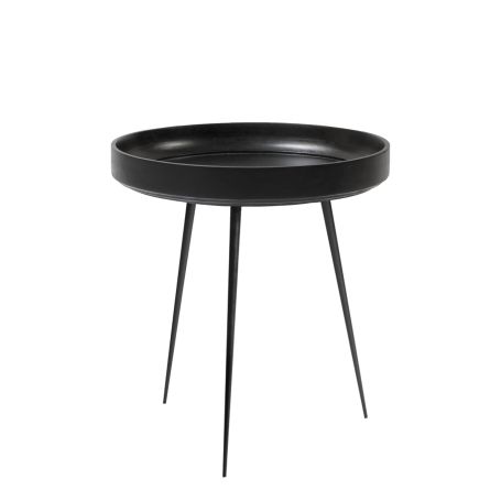 Bowl Table Medium Black Stained Mango Wood