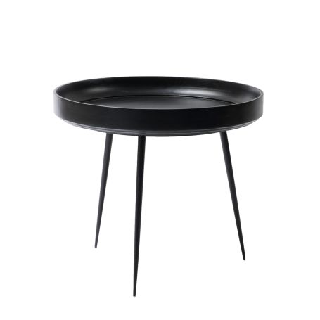 Bowl Table Large Black Stained Mango Wood