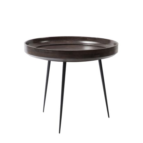 Bowl Table Large Smoked Grey Mango Wood