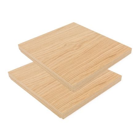 Tower Pair of Small Shelves Oak
