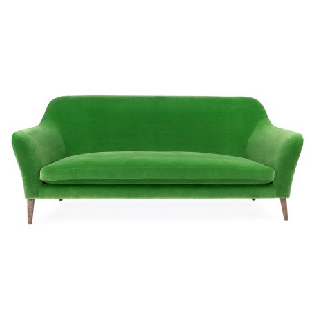 in Varese Velvet Emerald with Walnut Stained Ash Feet