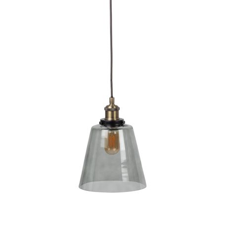 Olson Cloche Glass Pendant Smoke Small