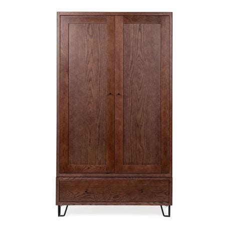 Brunel Double Wardrobe Dark Wood