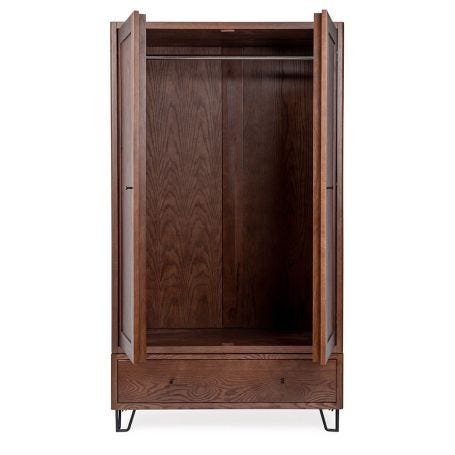 Brunel Double Wardrobe Dark Wood