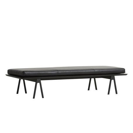 Level Daybed Black Black Leather