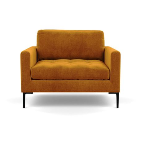Eton Loveseat in Smart Luxe Velvet Cognac