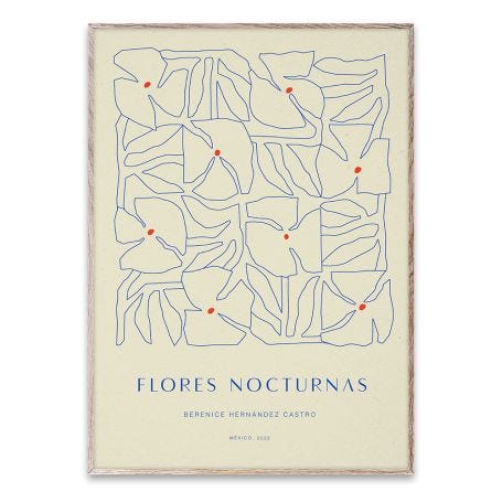 Flores Nocturnas 01 Print by Berenice Hernandez