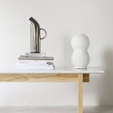 Puff Table Lamp Twist White