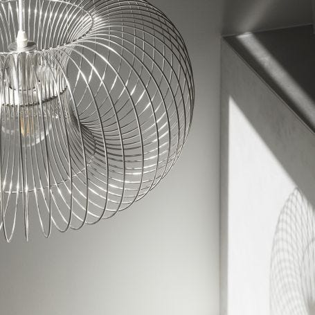 Coil Pendant Light Silver