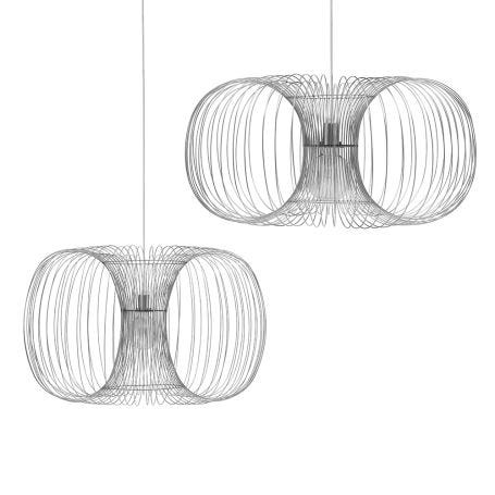 Coil Pendant Light Silver
