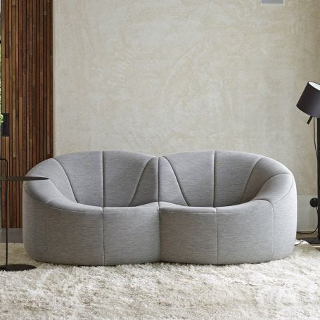 Pumpkin 2 Seater Settee Indiana Blanc