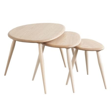 As Shown: Originals Nest of Tables Matt Clear Ash