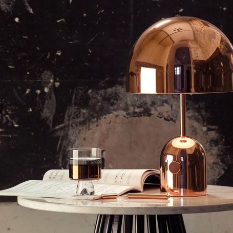 Bell Table Light Copper Small