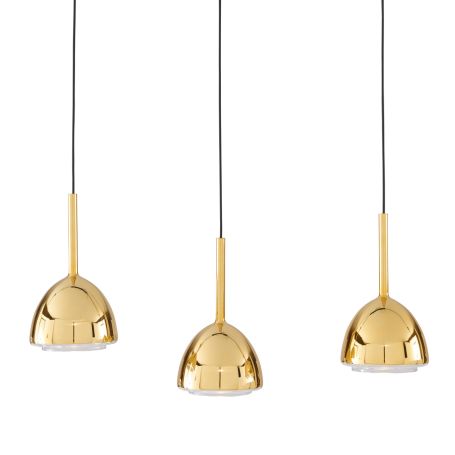 Brass Bell Set of 3 Hanging Light