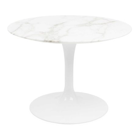 Saarinen Tulip Round Side Table Calacatta Marble Small