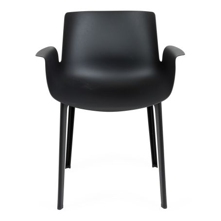 Piuma Chair in Black - Front View