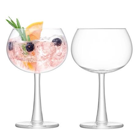 Gin Balloon Glass Clear Set of 2