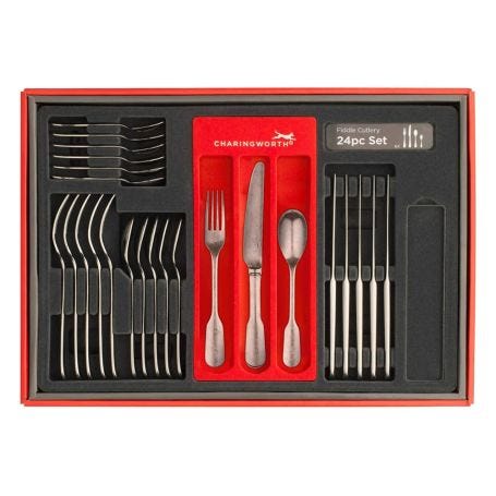 Fiddle Vintage Satin 24 Piece Set