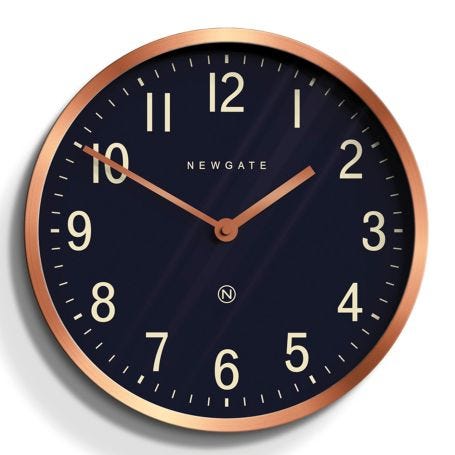 Master Edwards Wall Clock Copper